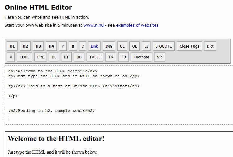 html text editor